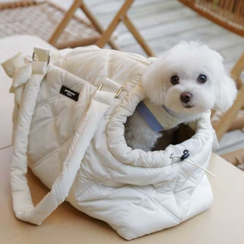 Puffy Pet Carrier With Bow